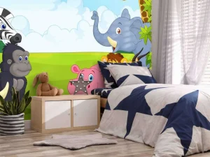 Best Wilde dieren in de jungle fotobehang Kinderkamer