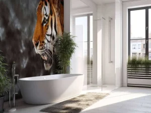 Clearance Wilde Tijger op zoek naar prooi fotobehang Dieren