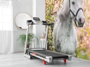 Outlet Wit Paard met Bloesem in Lente fotobehang Bloemen