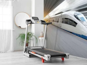 Discount Witte hogesnelheidstrein fotobehang Transport