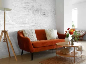 Best Witte houtstructuur fotobehang Gang | Oppervlakten