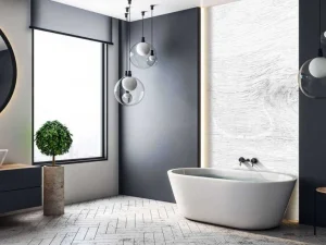 Best Witte houtstructuur fotobehang Gang | Oppervlakten