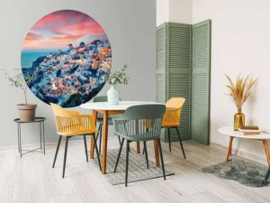 Best Witte huisjes op Santorini fotobehang Architectuur