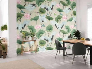 Clearance Witte kraanvogels, lichtbruin Kinderkamer | Dieren