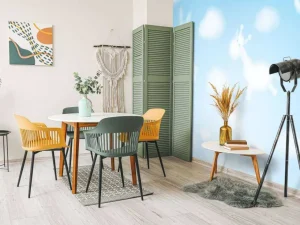 Clearance Wolken met kinderfiguurtjes fotobehang Babykamer