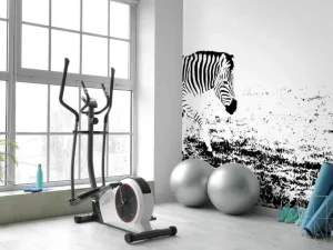 Outlet Zebra's in de weide design fotobehang Dieren