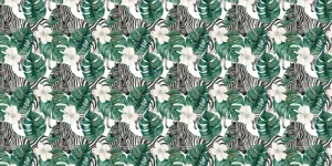 Clearance Zebra's tussen de palmbladeren Kinderkamer