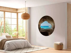 Clearance Zee vanuit een grot fotobehang Transport