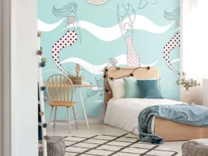 Outlet Zeemeerminnen print fotobehang Kinderkamer