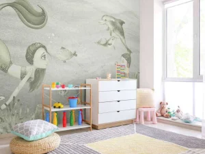 Fashion Zeemeerminnen wereld in groen Kinderkamer | Dieren