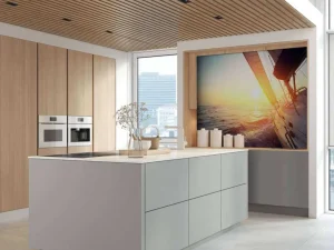 Online Zeilboot bij zonsondergang fotobehang Transport