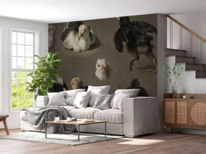 Best Zeven kuikens fotobehang Kunst & Design