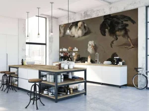 Best Zeven kuikens fotobehang Kunst & Design