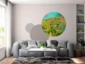 Hot Zomer in een weiland fotobehang Bloemen