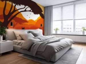 Online Zonsondergang in Afrika fotobehang Kinderkamer | Hobbykamer