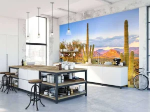 Discount Zonsondergang in een steppe fotobehang Tienerkamer | Bloemen
