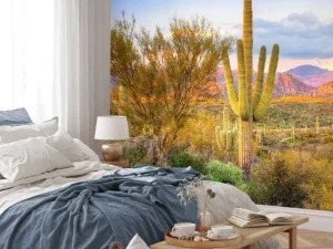 Discount Zonsondergang in een steppe fotobehang Tienerkamer | Bloemen