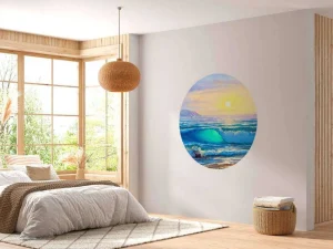 Best Zonsopkomst op zee schilderij fotobehang Kunst & Design
