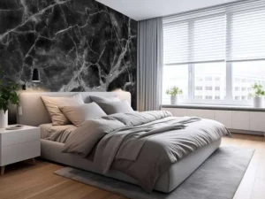 Discount Zwart marmer met structuur fotobehang Gang