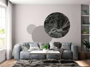 Discount Zwart marmer met structuur fotobehang Gang