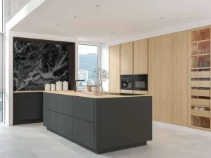 Discount Zwart marmer met structuur fotobehang Gang