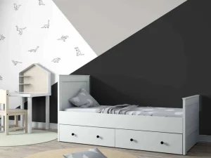Discount Zwart-wit driehoeken met dino's Kinderkamer