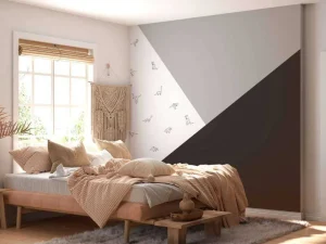 Discount Zwart-wit driehoeken met dino's Kinderkamer